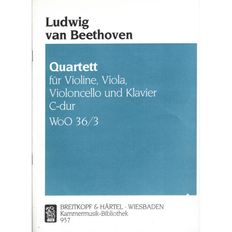 Beethoven - Quartett in C Major WwO 36/3 for Violin Viola Cello and Piano